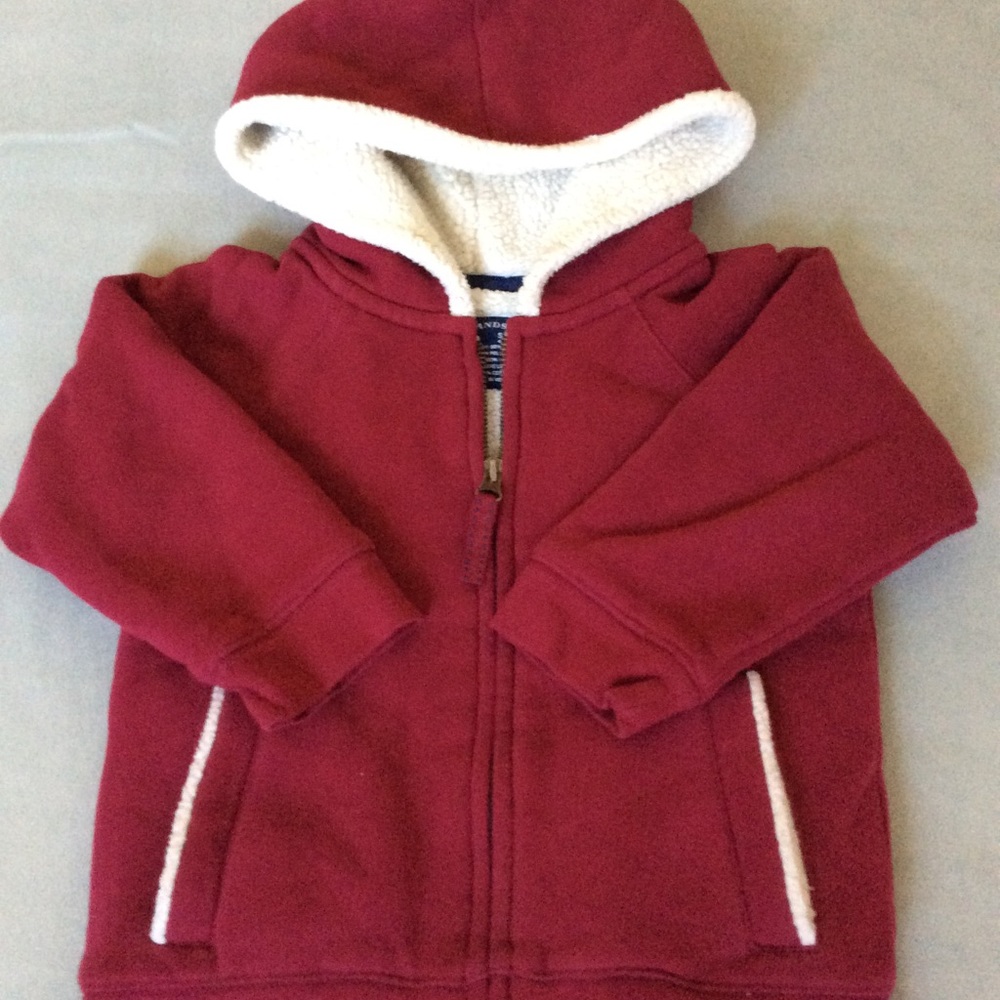 Land’s End zip hoodie, sherpa lined, girl’s 4,